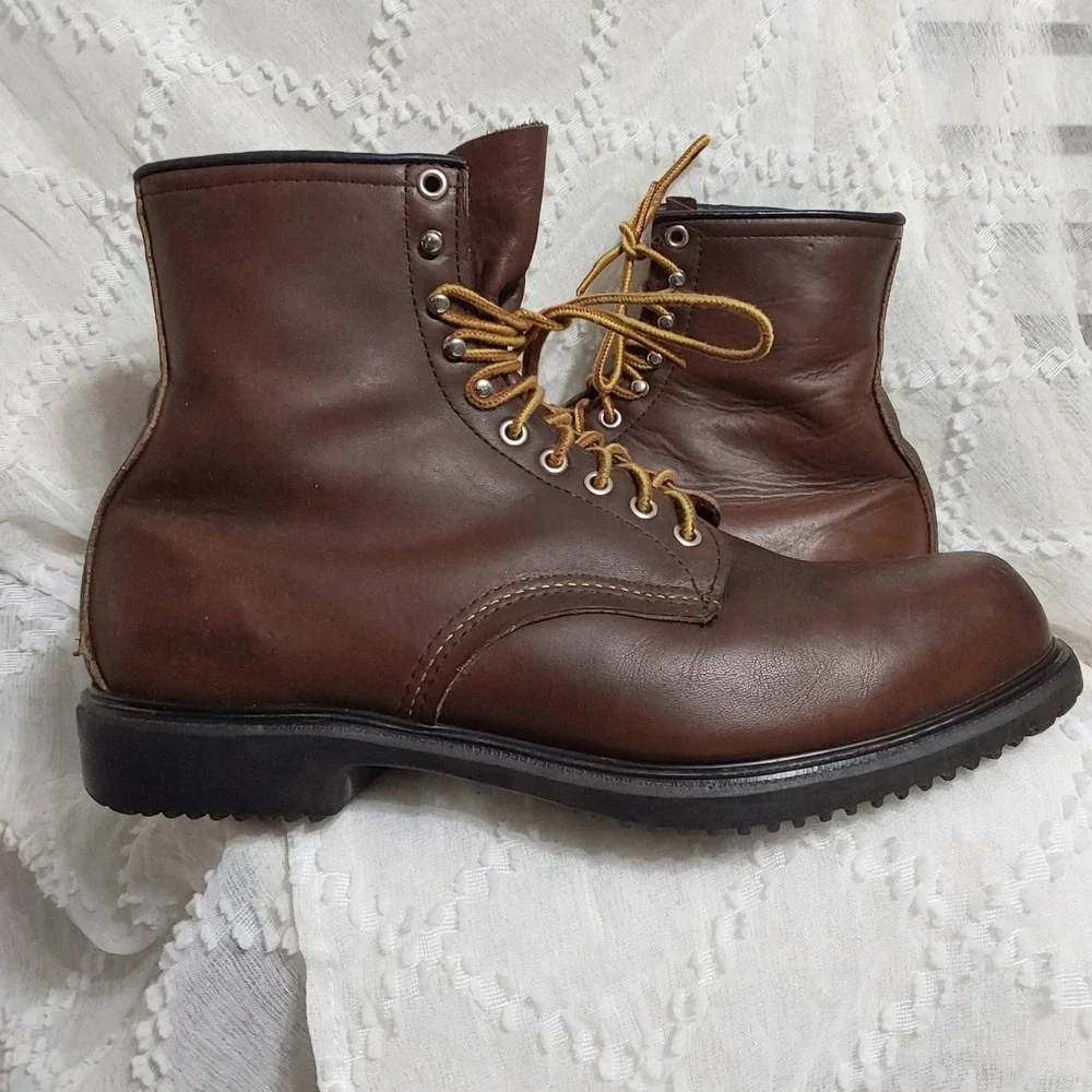 RARE Vintage Red Wing 1212 Quilted Lining Work Boots USA Made Men's Size 14 EE